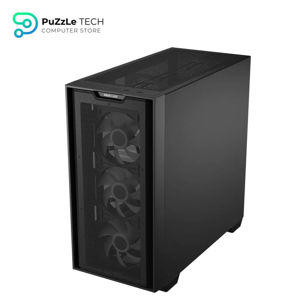 ASUS A21 PLUS microATX PC Case - Hidden Connectors - Ample Cable Management - Mesh Front-panel - Micro-ATX - Mini-ITX - BTF Motherboard Compatible - 5 Expansion Slots - Pre-installed Fans - Black 10
