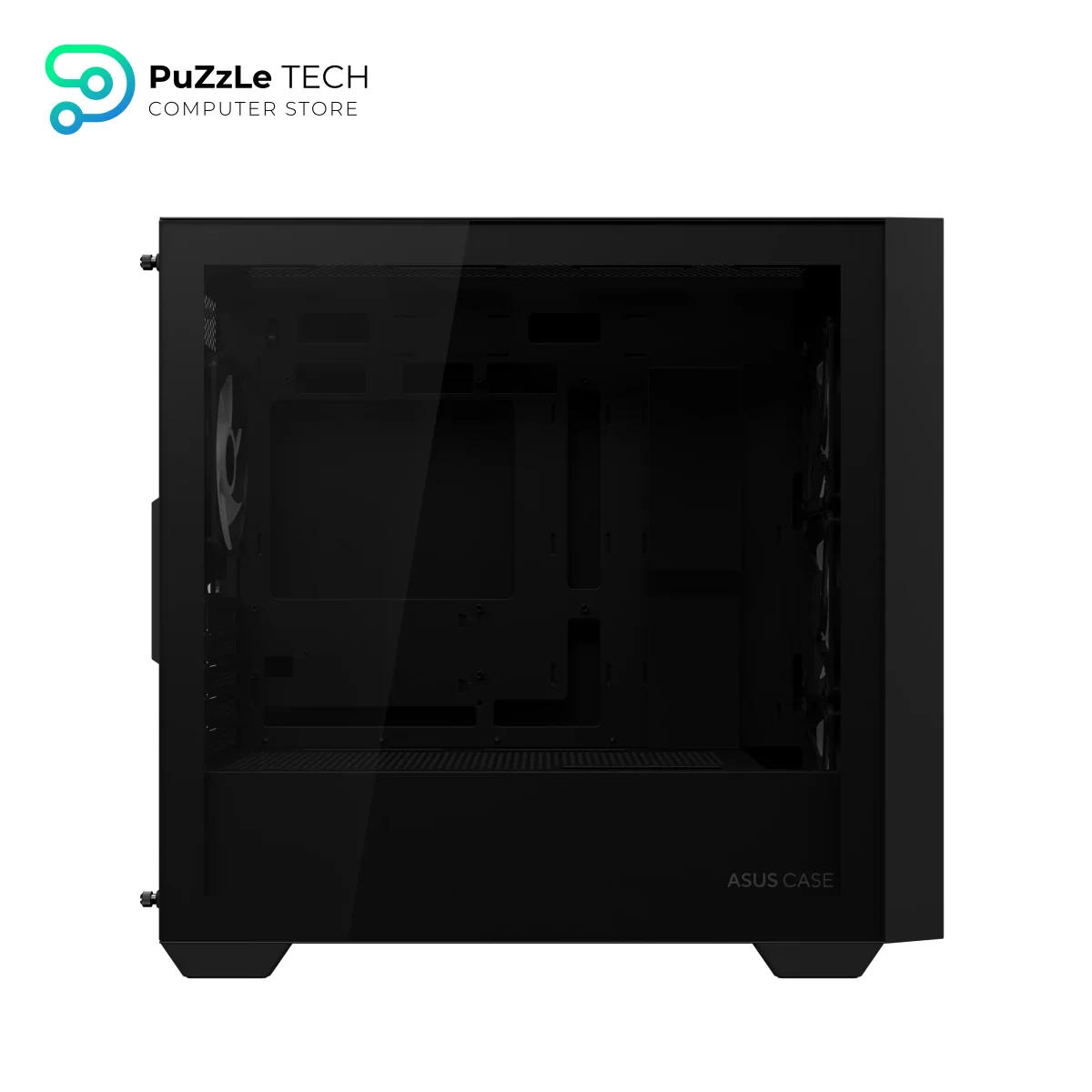 ASUS A21 PLUS microATX PC Case - Hidden Connectors - Ample Cable Management - Mesh Front-panel - Micro-ATX - Mini-ITX - BTF Motherboard Compatible - 5 Expansion Slots - Pre-installed Fans - Black 5