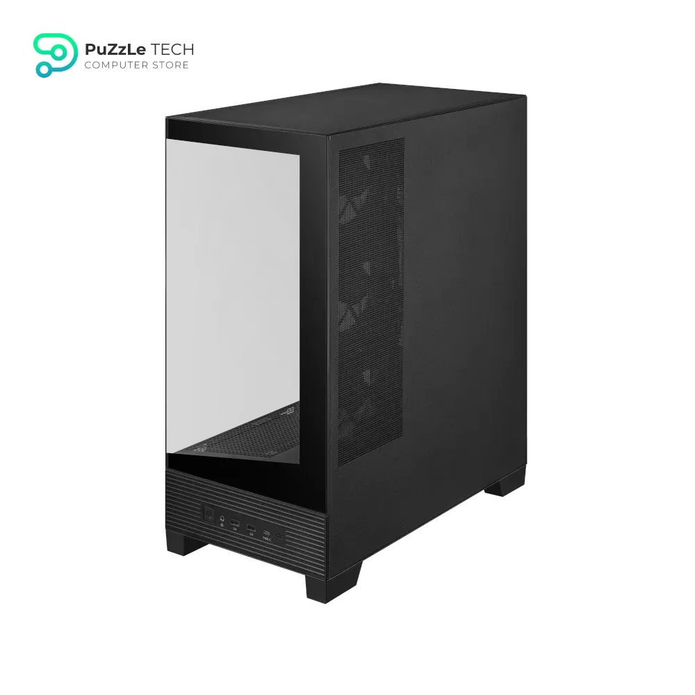 ASUS A31 Plus TG ARGB Black ATX PC Case (Pre-Installed ARGB Fans - Glass Front Panel - Compatible with Hidden Port Motherboards - 360mm Radiators - 380mm Graphics - Black) 7