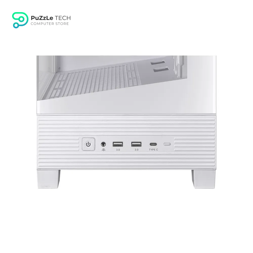 ASUS A31 Plus TG ARGB White ATX PC Case - Pre-Installed ARGB Fans - Glass Front Panel - Hidden Port Motherboard Compatible - 360mm Radiators - 380mm Graphics Cards - White 6