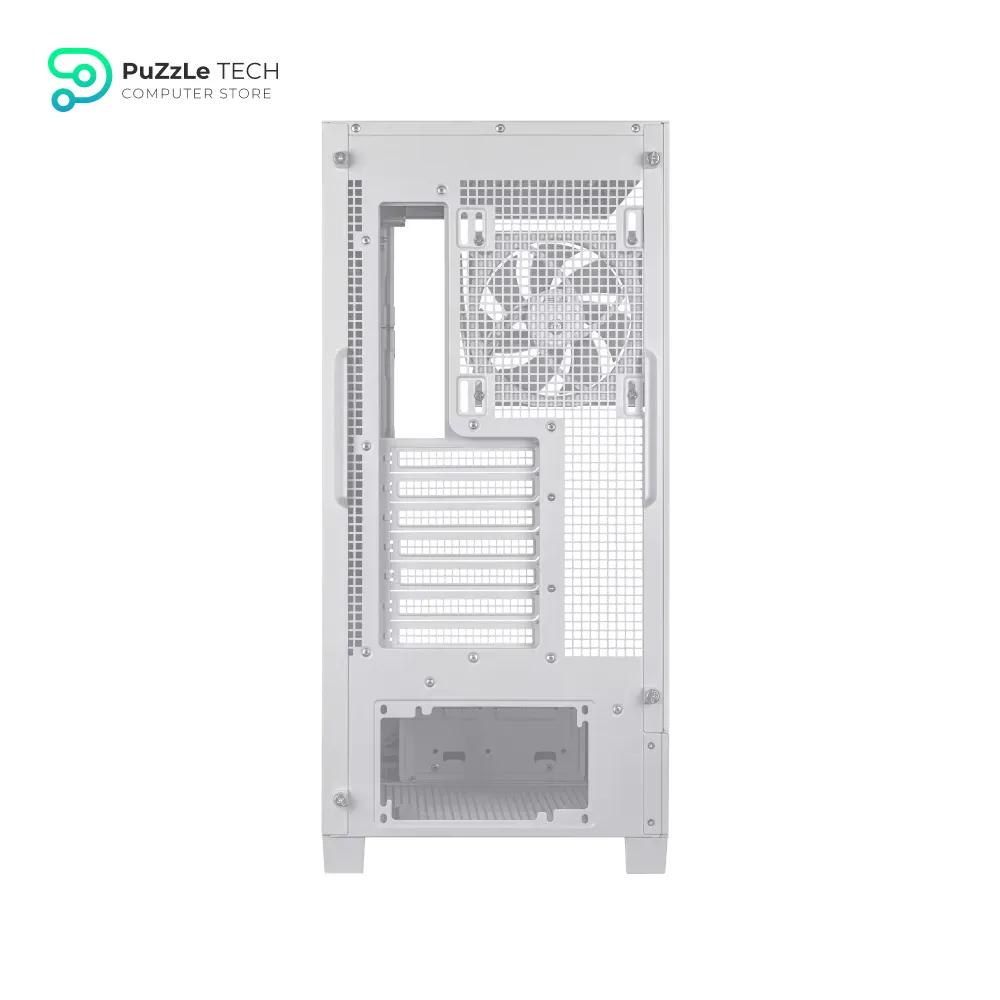 ASUS A31 Plus TG ARGB White ATX PC Case - Pre-Installed ARGB Fans - Glass Front Panel - Hidden Port Motherboard Compatible - 360mm Radiators - 380mm Graphics Cards - White 11