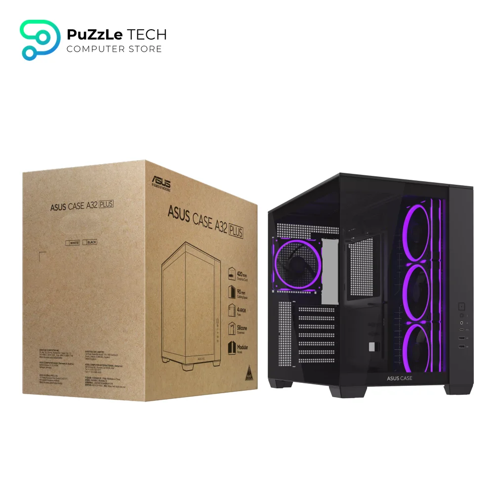 ASUS A32 PLUS Mid-tower ATX Black ARGB Case 8