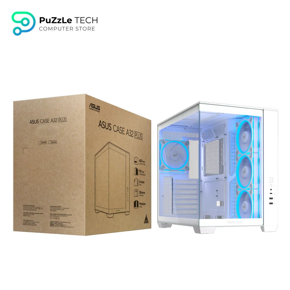 ASUS A32 PLUS Mid-tower ATX White ARGB Case 7