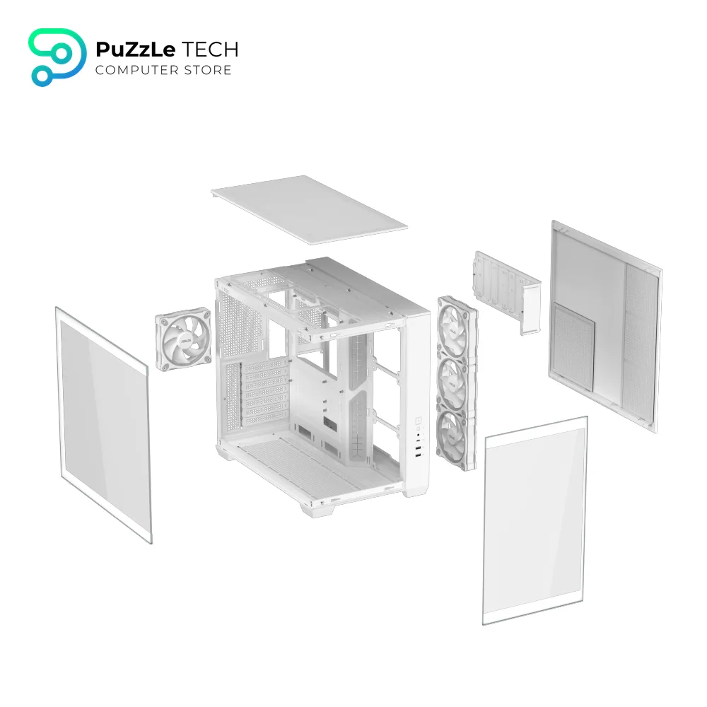 ASUS A32 PLUS Mid-tower ATX White ARGB Case 6