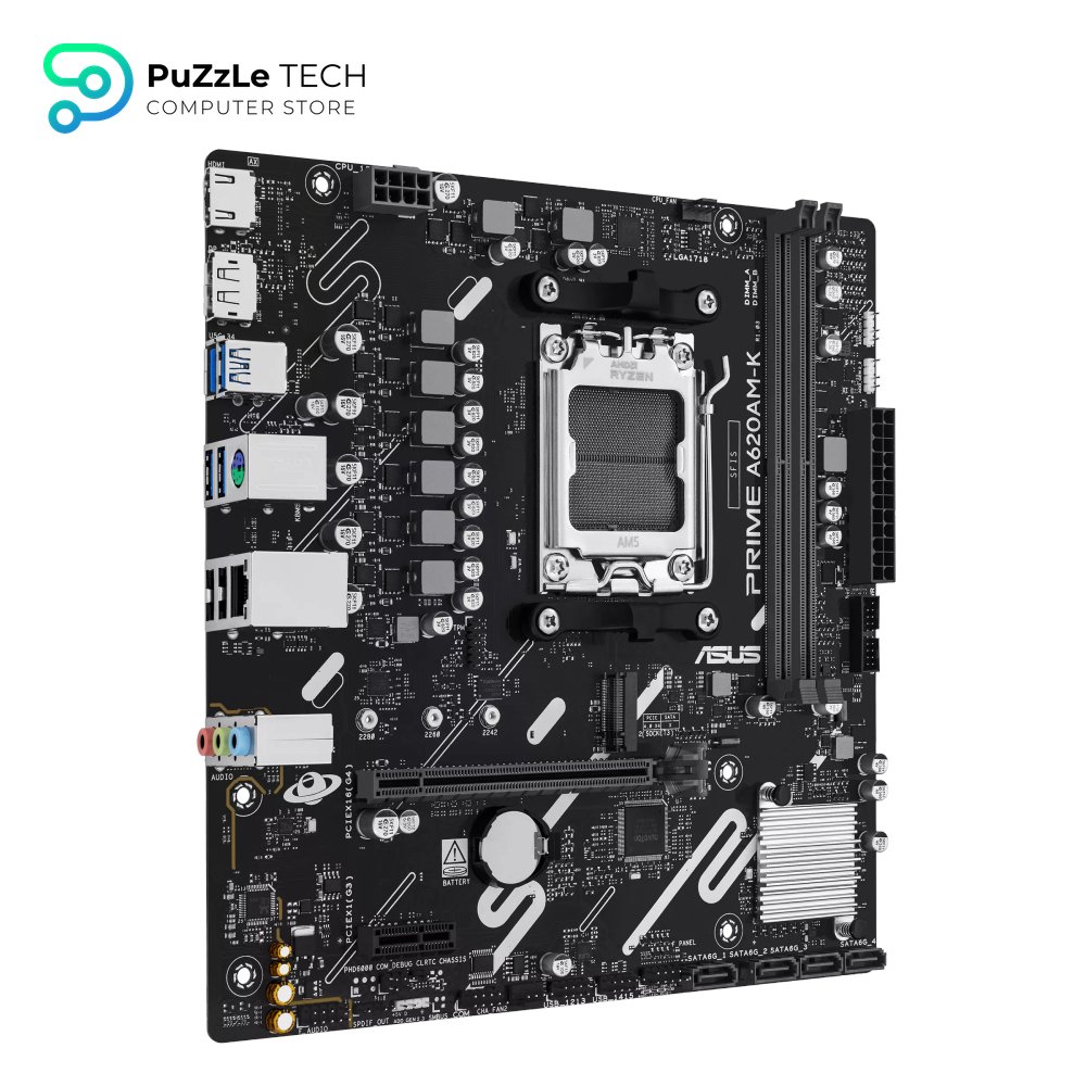 ASUS PRIME A620AM-K DDR5 AM5 MOTHERBOARD 5