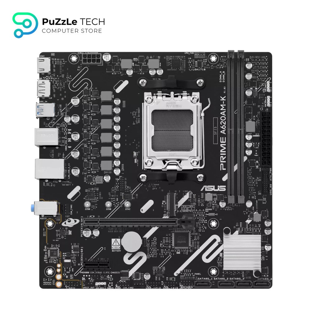 ASUS PRIME A620AM-K DDR5 AM5 MOTHERBOARD