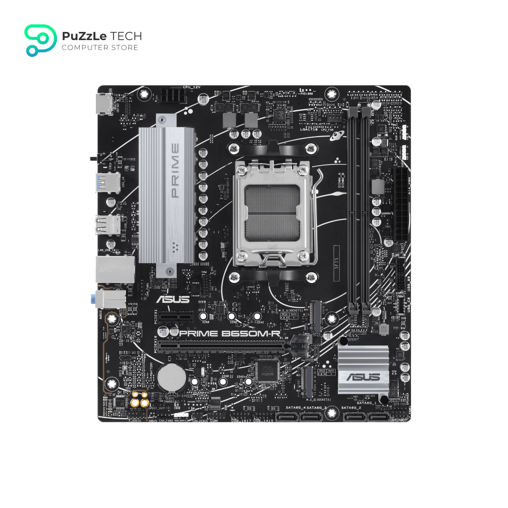 ASUS PRIME B650M-R AMD DDR5, AMD B650, AM5, Micro ATX, 2 DDR5, HDMI, 2.5G LAN, PCIe4, 2x M.2 2