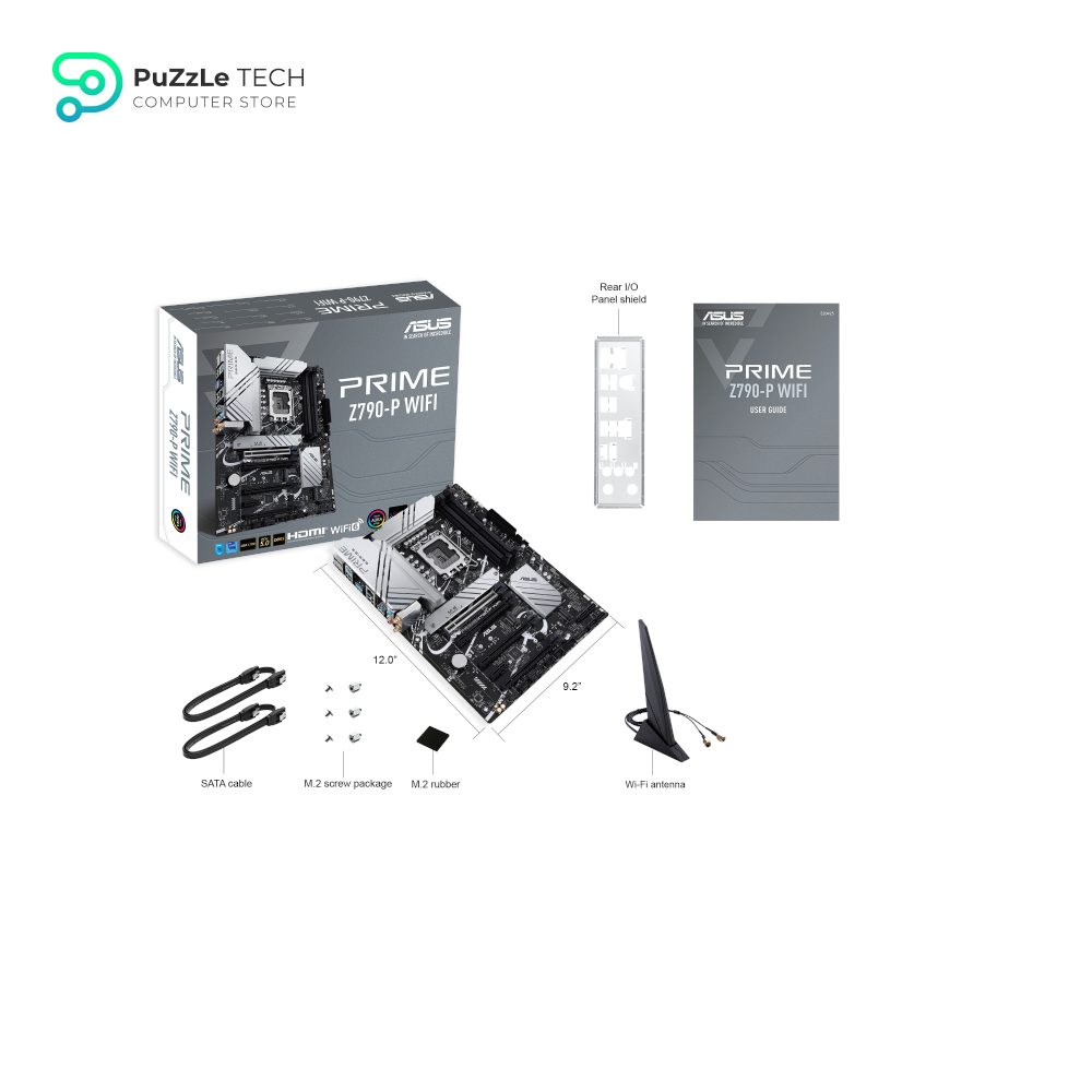 ASUS Prime Z790-P WiFi LGA 1700(Intel® 13th &12th Gen) ATX Motherboard (PCIe 5.0,DDR5,14+1 Power Stages,3X M.2,WiFi 6,Bluetooth v5.2,2.5Gb LAN, Front Panel USB 3.2 Gen 2 Type-C®, Thunderbolt™ 4/USB4) 7