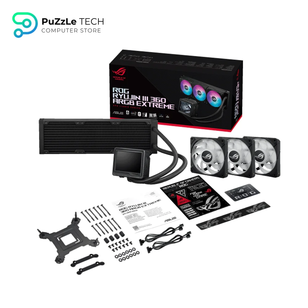 ASUS ROG RYUJIN III 360 ARGB EXTREME Black Edition AIO CPU Liquid Cooler 8