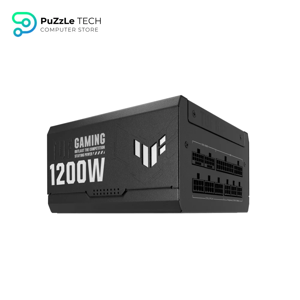 ASUS TUF Gaming 1200W Gold - 1200 Watt - ATX 3.0 Compatible Fully Modular Power Supply - 80+ Gold Certified - Military-grade Components - Dual Ball Bearing - Axial-tech Fan - PCB Coating