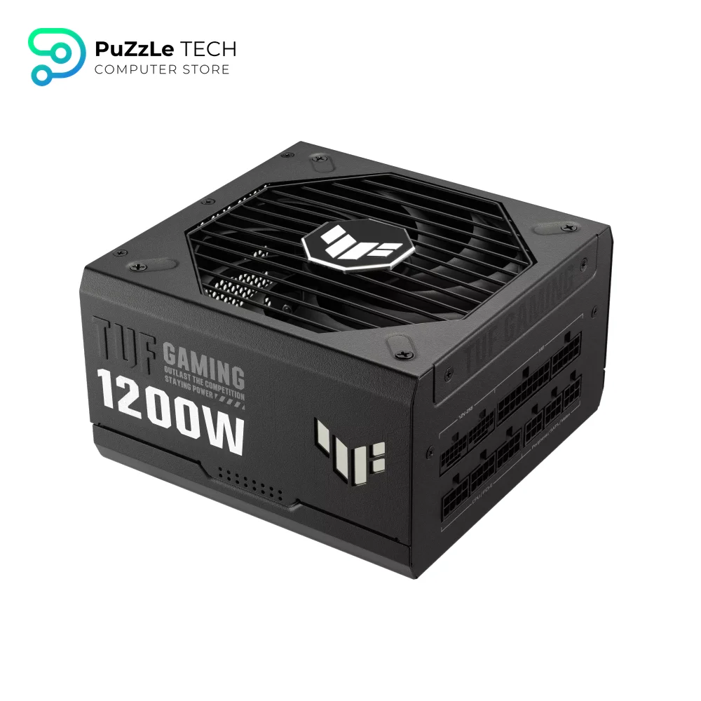 ASUS TUF Gaming 1200W Gold - 1200 Watt - ATX 3.0 Compatible Fully Modular Power Supply - 80+ Gold Certified - Military-grade Components - Dual Ball Bearing - Axial-tech Fan - PCB Coating 5