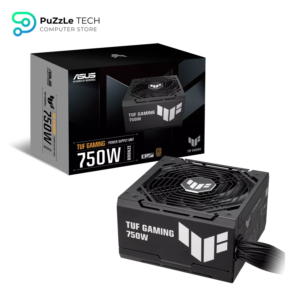 ASUS TUF GAMING 750W Bronze Power Supply - 0dB Technology - 80 PLUS Bronze Certification - 80cm 8-pin CPU Connector