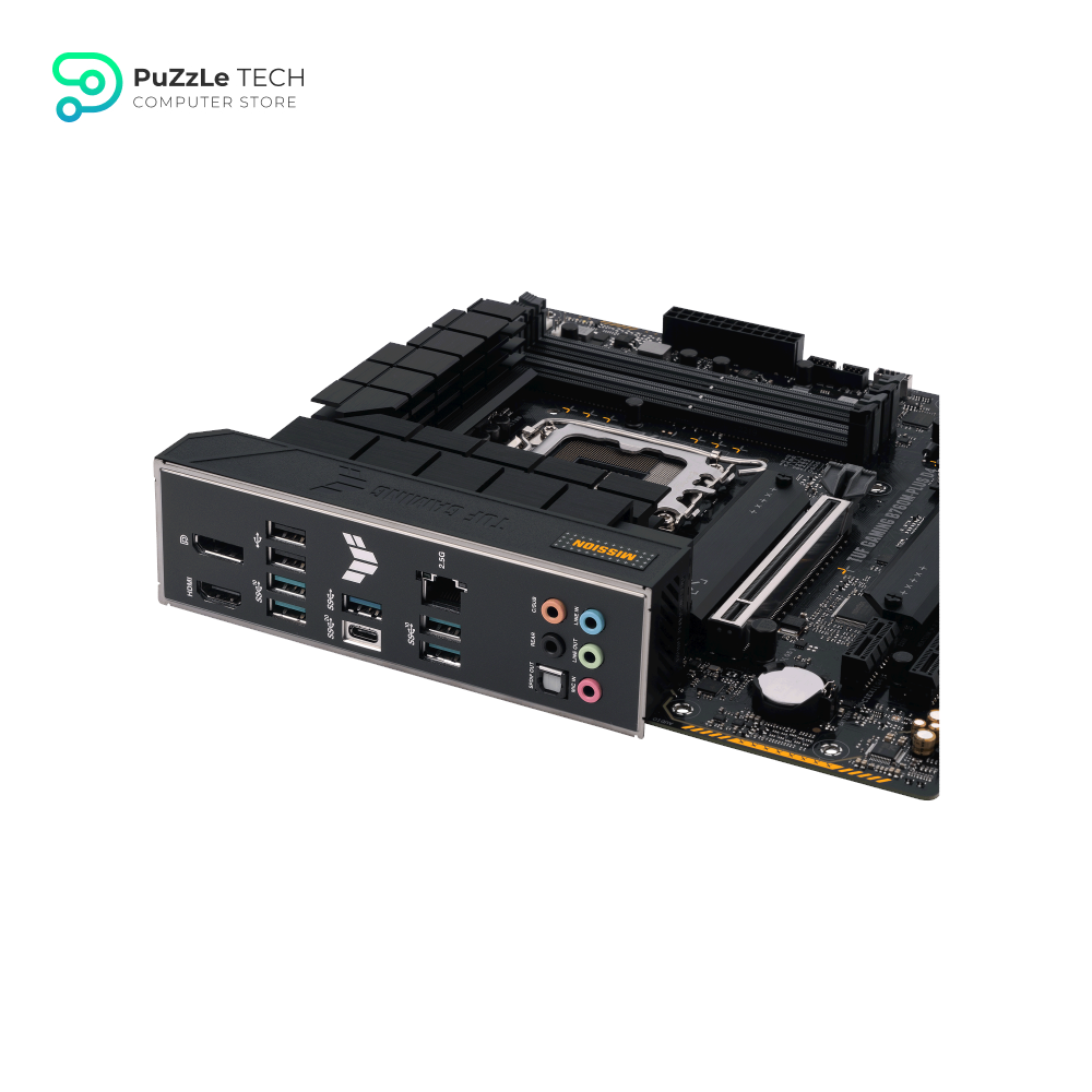 ASUS TUF GAMING B760M-PLUS D4 Intel(13th and 12th Gen) LGA 1700 mATX motherboard,PCIe 5.0,2xPCIe 4.0 M.2 slots,DDR4,WiFi 6,2.5Gb LAN,USB 3.2 Gen 2x2 Type-C,front USB 3.2 Type-C,Thunderbolt (USB4®) 7