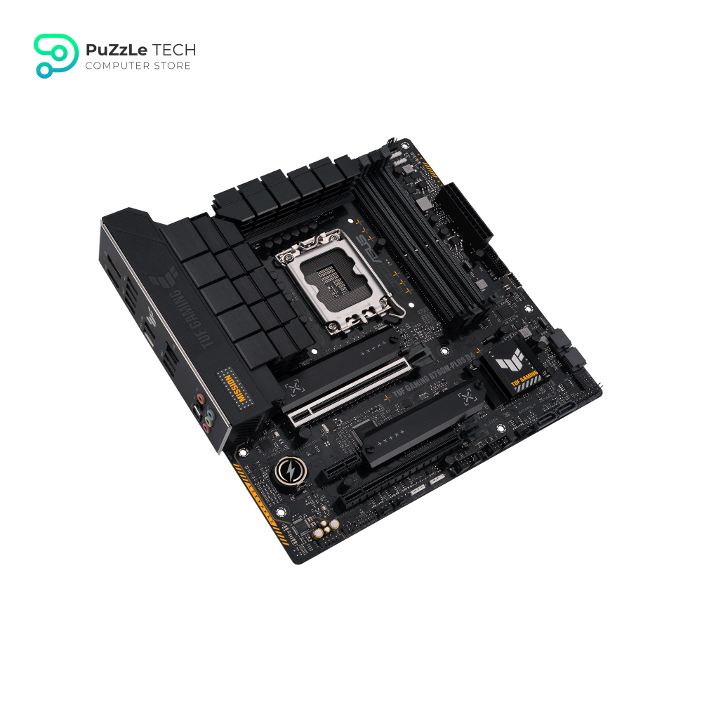 ASUS TUF GAMING B760M-PLUS D4 Intel(13th and 12th Gen) LGA 1700 mATX motherboard,PCIe 5.0,2xPCIe 4.0 M.2 slots,DDR4,WiFi 6,2.5Gb LAN,USB 3.2 Gen 2x2 Type-C,front USB 3.2 Type-C,Thunderbolt (USB4®) 5