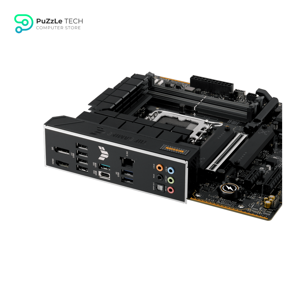 ASUS TUF GAMING B760M-PLUS II Motherboard - 12(50A)+1(60A)+1 Power Stages, PCIe 5.0, DDR5 Support, USB 20Gbps Type-C, 2.5 Gb Ethernet, PCIe Q-Release, and Two-Way AI Noise Cancelation for Enhanced Performance 6