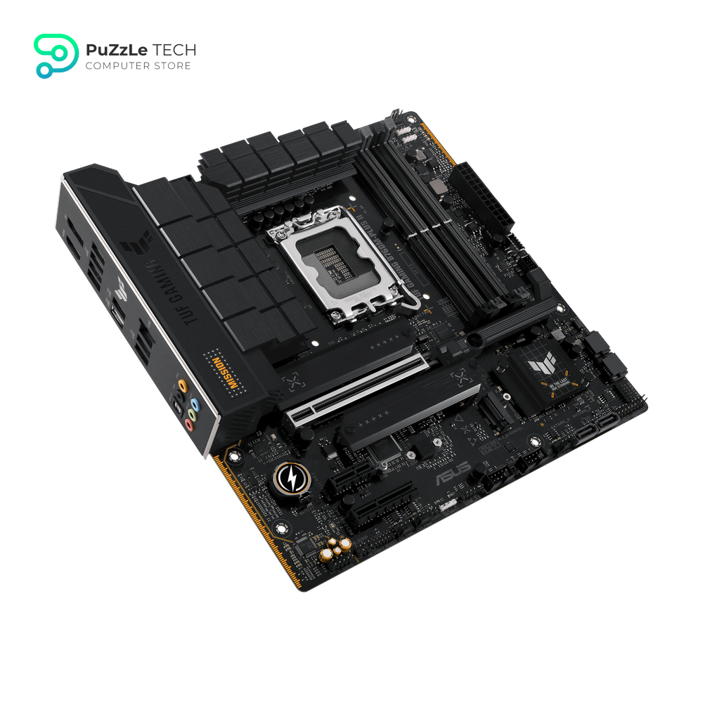 ASUS TUF GAMING B760M-PLUS II Motherboard - 12(50A)+1(60A)+1 Power Stages, PCIe 5.0, DDR5 Support, USB 20Gbps Type-C, 2.5 Gb Ethernet, PCIe Q-Release, and Two-Way AI Noise Cancelation for Enhanced Performance 5