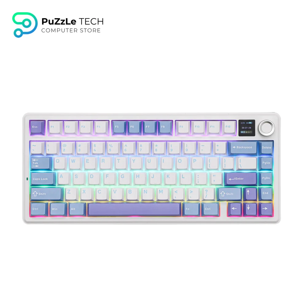 AULA F75 MAX Mechanical Keyboard Tri-Mode Reaper Switch, Glacier Blue-1158
