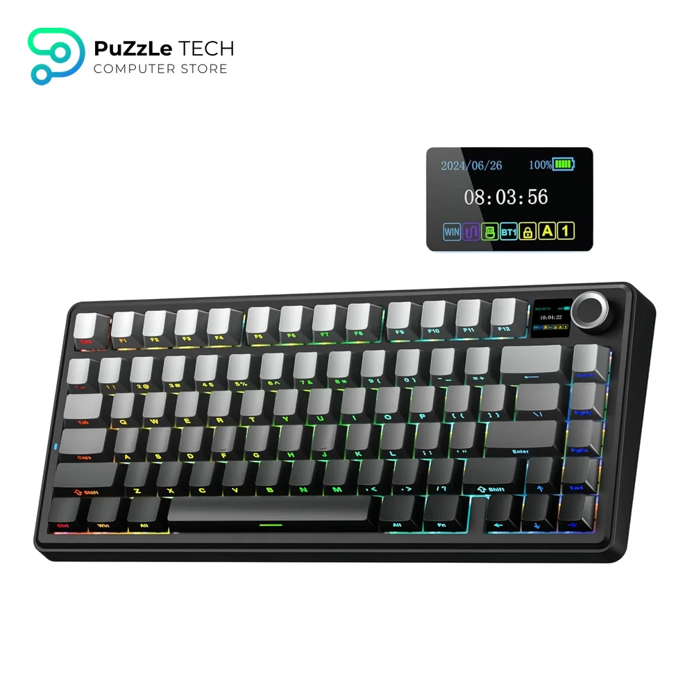 AULA F75 MAX Mechanical Keyboard Tri-Mode Reaper Switch, Gradient Grey-1165