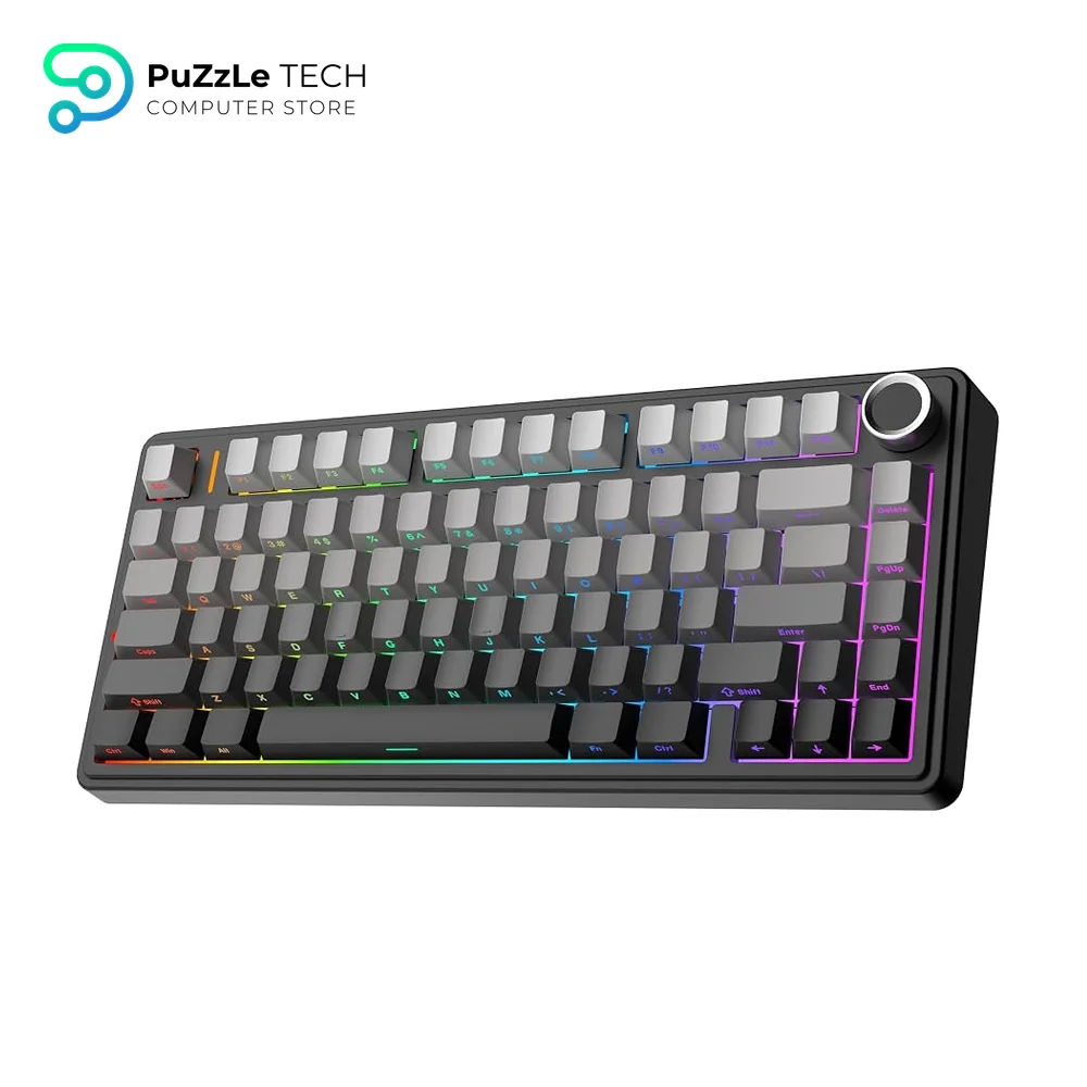 AULA F75 Mechanical Keyboard Tri-Mode Reaper Switch Side-Engraved, Gradient Grey-9913