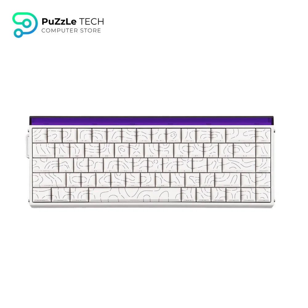 AULA HERO68 HE Magnetic Switch Keyboard 8K Wired Black King Switch, White Contour-4166