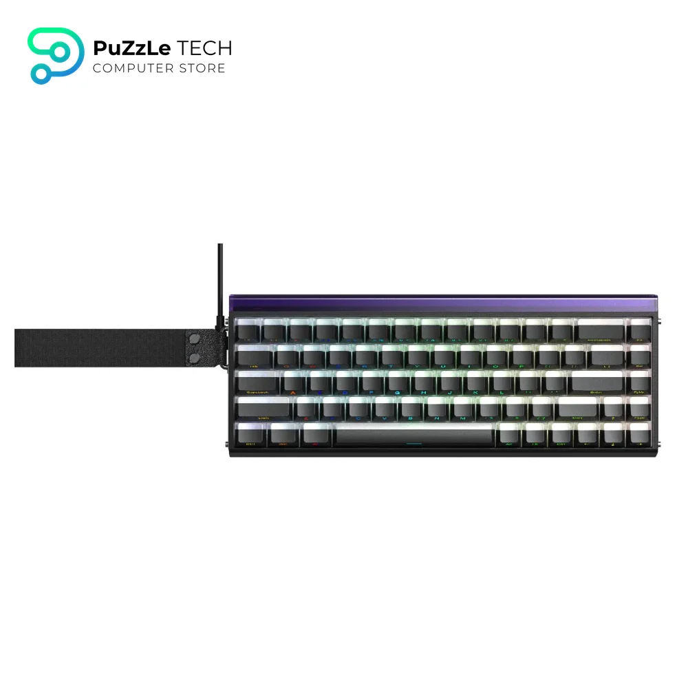 AULA HERO68 HE Magnetic Switch Keyboard 8K Wired Jade King Switch, Black Frosted Translucent-4401