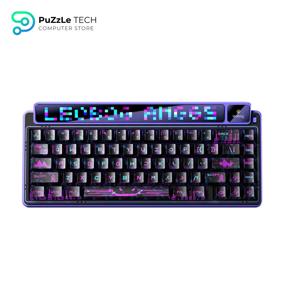 AULA LEOBOG AMG65 Mechanical Keyboard Tri-Mode Jasper Switch Dual Screen, Black-3862