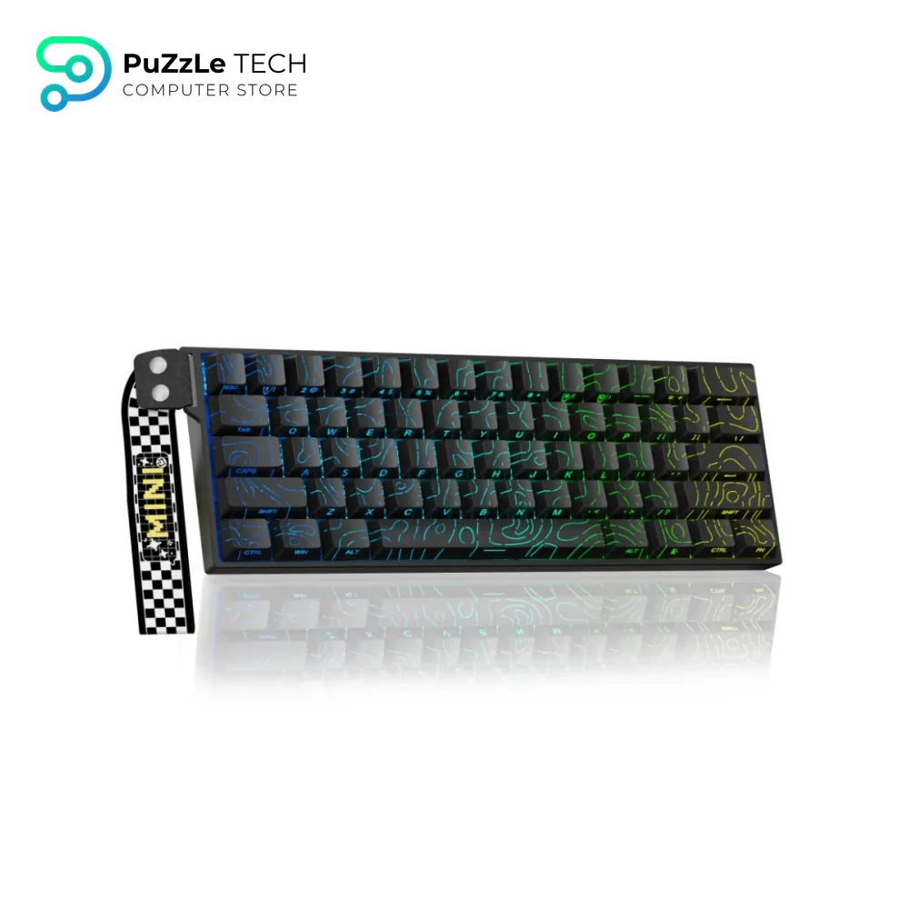 AULA MINI60 HE MAX Magnetic Switch Keyboard Tri-Mode 8K Spiritcloud Switch, Black Contour-2209