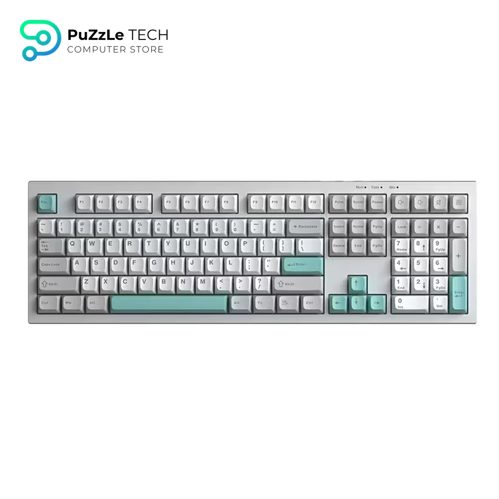 AULA S102 Membrane Gaming Keyboard RGB Full Size, Grey-4746