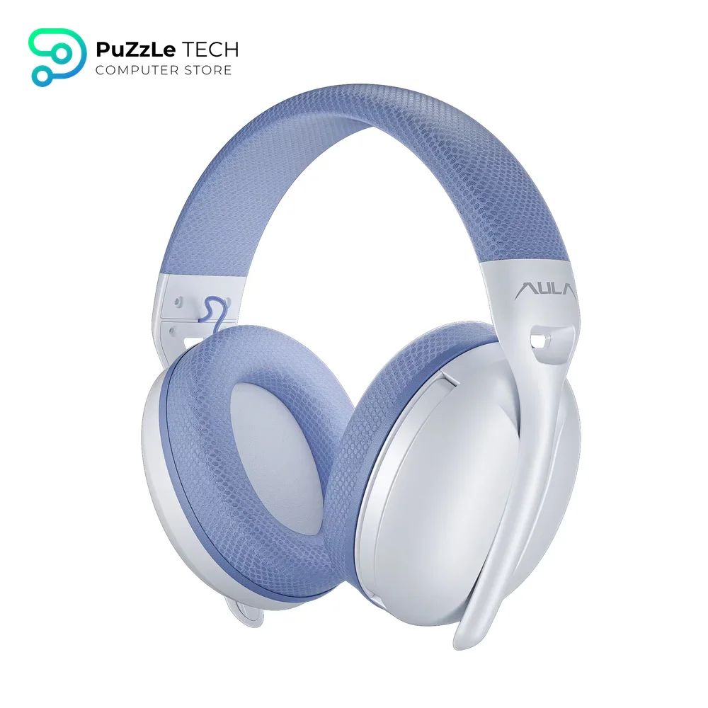 AULA S6 Wireless Gaming Headset, White-5561
