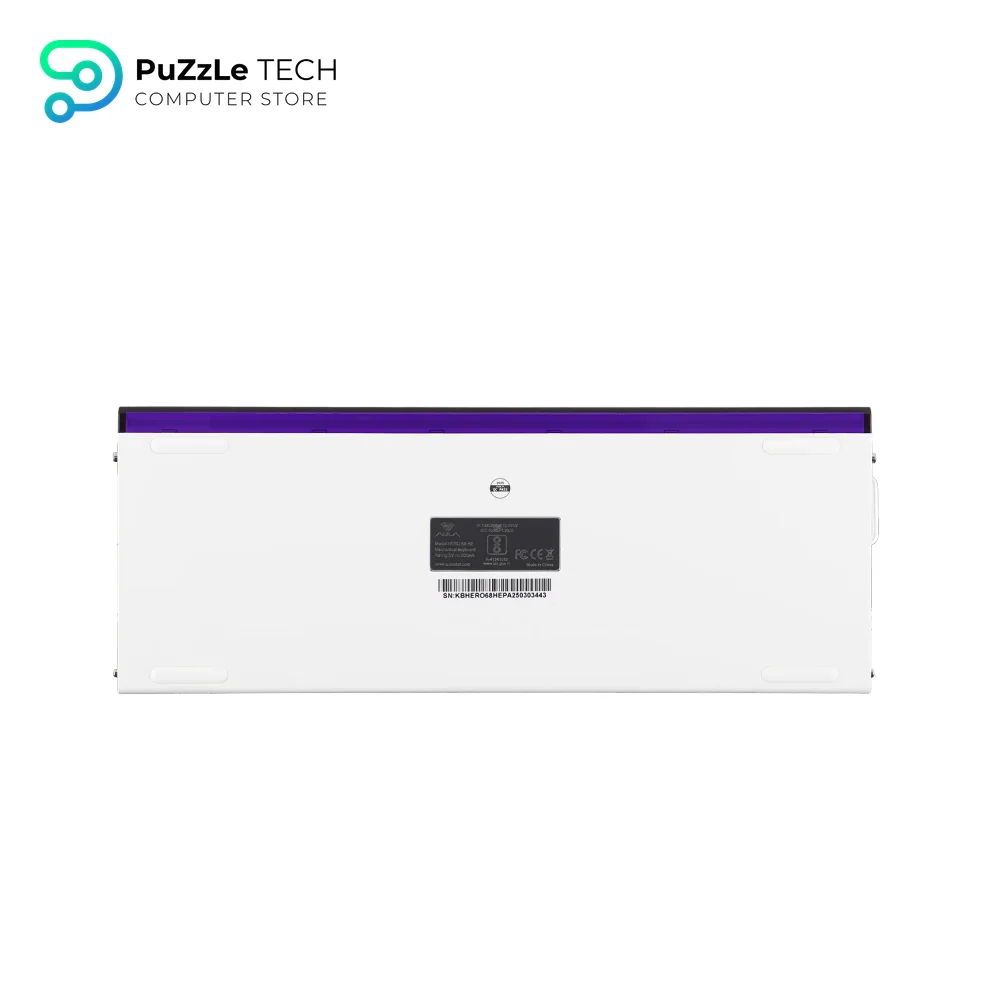 AULA HERO68 HE Magnetic Switch Keyboard 8K Wired Black King Switch, White Contour-4166 4