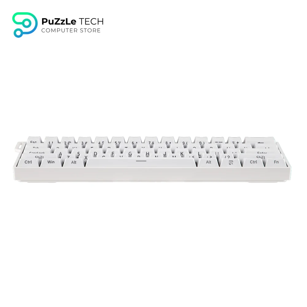AULA MINI60 HE Pro Magnetic Switch Keyboard Tri-Mode 8K Mistcloud Switch, White-2193 14