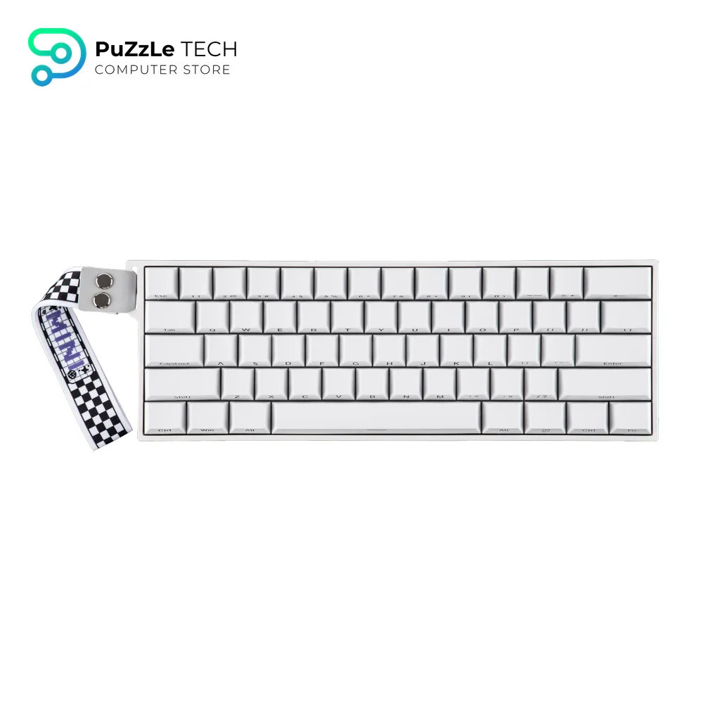 AULA MINI60 HE Pro Magnetic Switch Keyboard Tri-Mode 8K Mistcloud Switch, White-2193 8