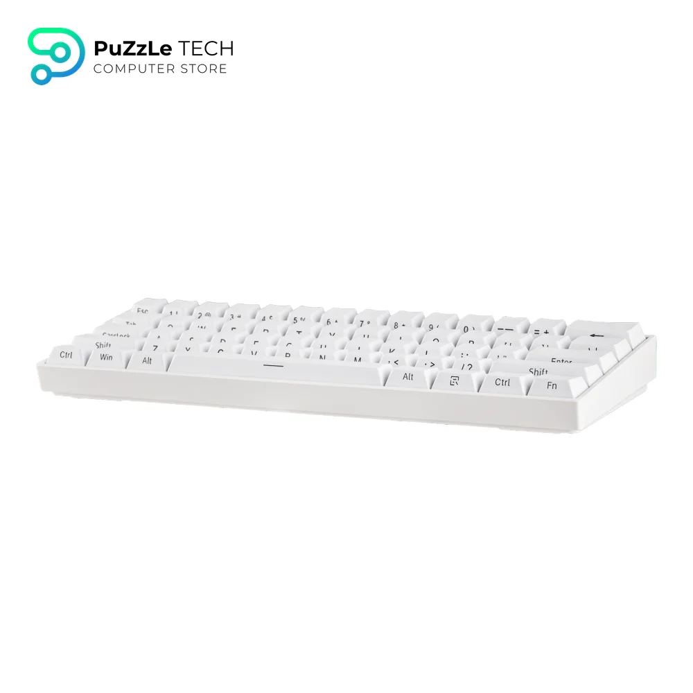 AULA MINI60 HE Pro Magnetic Switch Keyboard Tri-Mode 8K Mistcloud Switch, White-2193 15