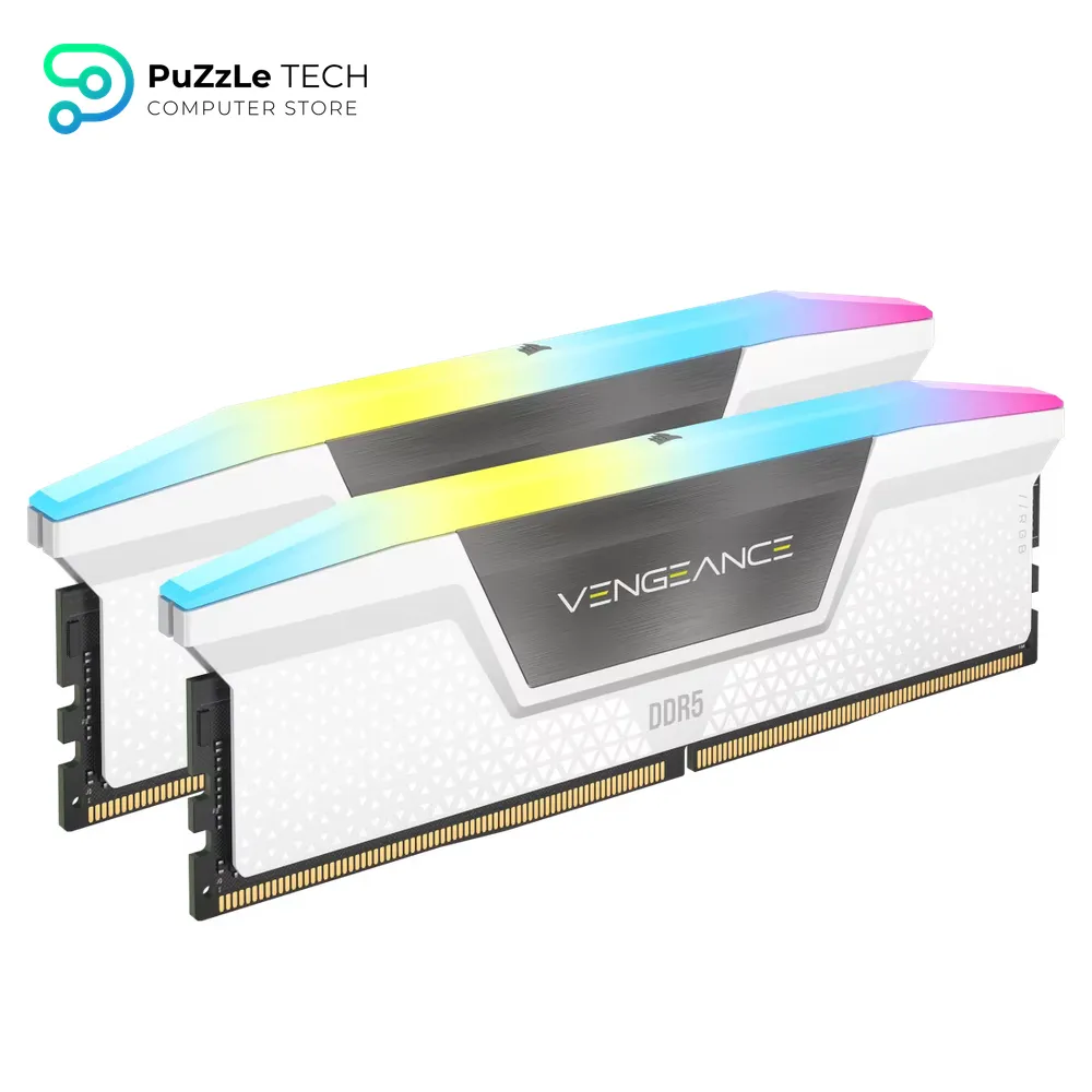 CORSAIR Vengeance DDR5 RAM 32GB (2x16GB) 6000MHz CL36 Desktop Computer Memory - White