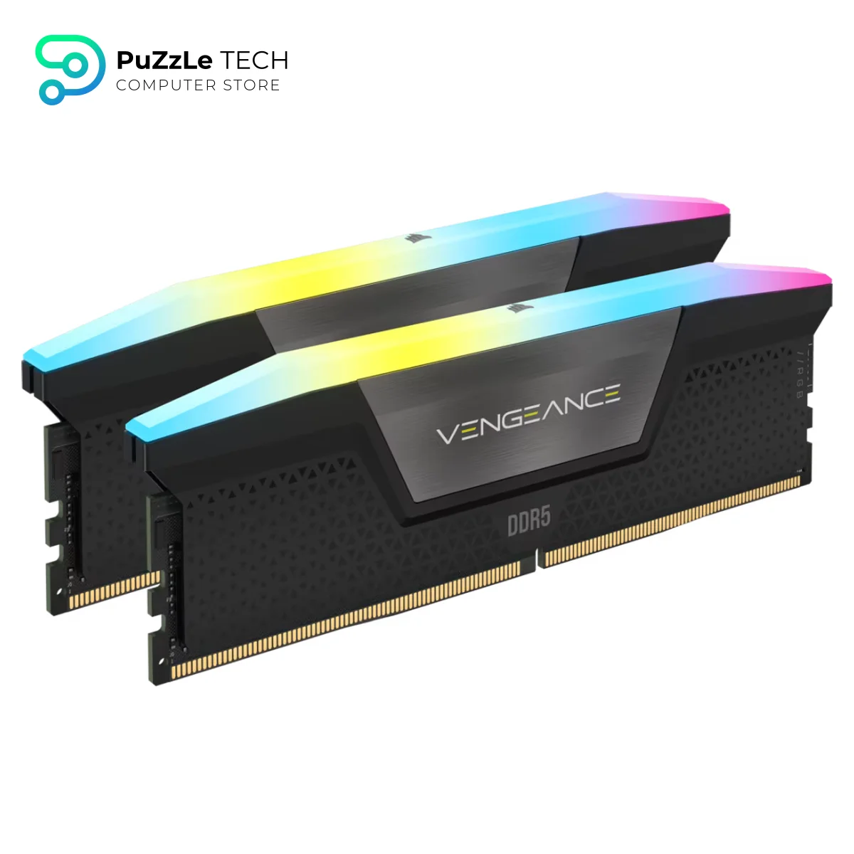 CORSAIR VENGEANCE RGB 64GB DDR5 6400MHz CL32 Dual-Channel Memory Kit - Optimized for Intel XMP 3.0, iCUE Compatible