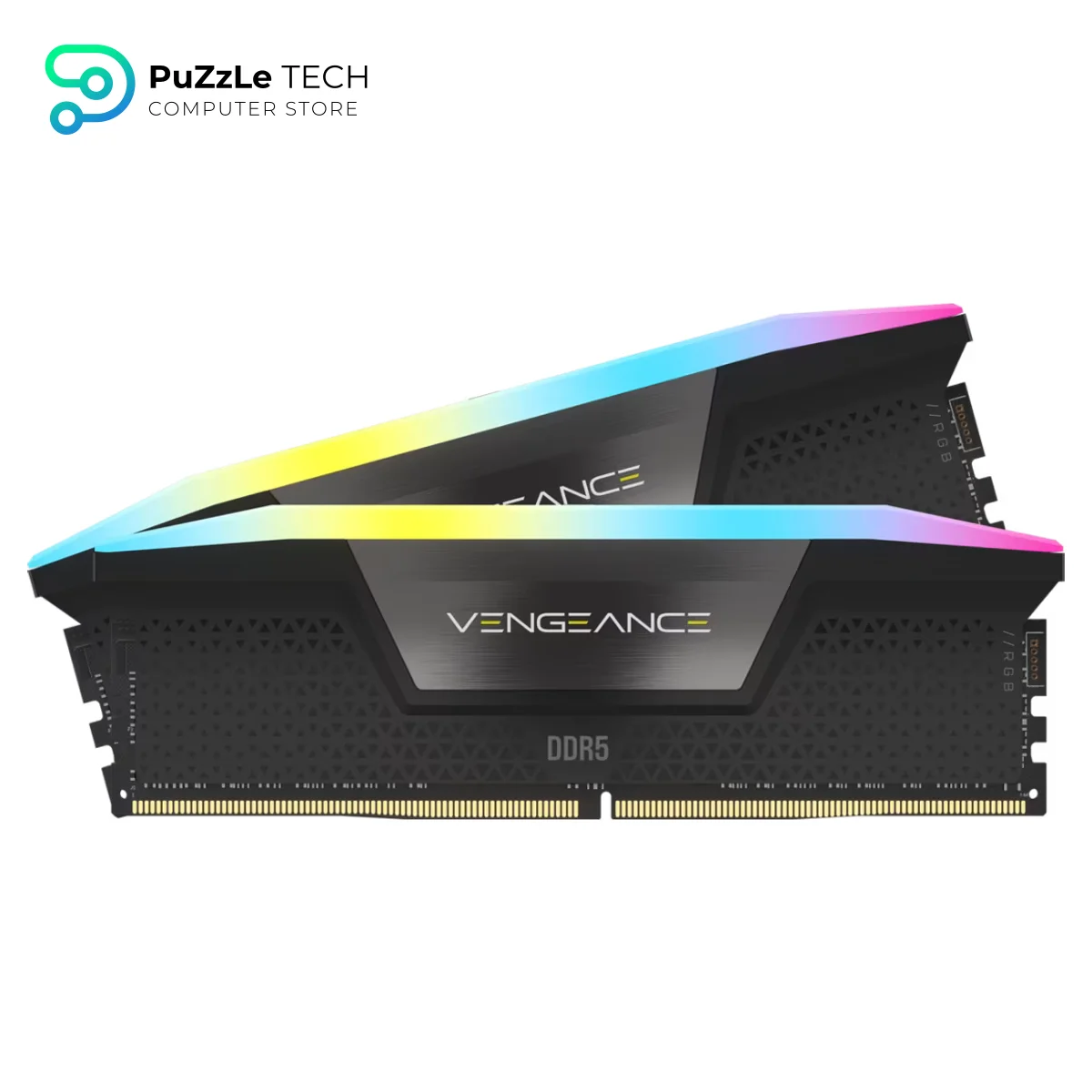 CORSAIR VENGEANCE RGB 64GB DDR5 6400MHz CL32 Dual-Channel Memory Kit - Optimized for Intel XMP 3.0, iCUE Compatible