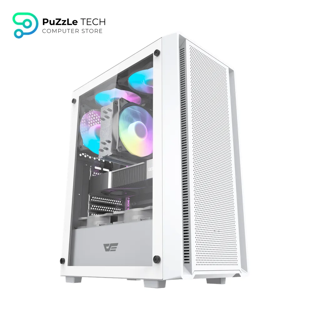 DarkFlash A305 ATX PC Case 4FAN CL6 + PSU GP650 +80 BRONZE - White