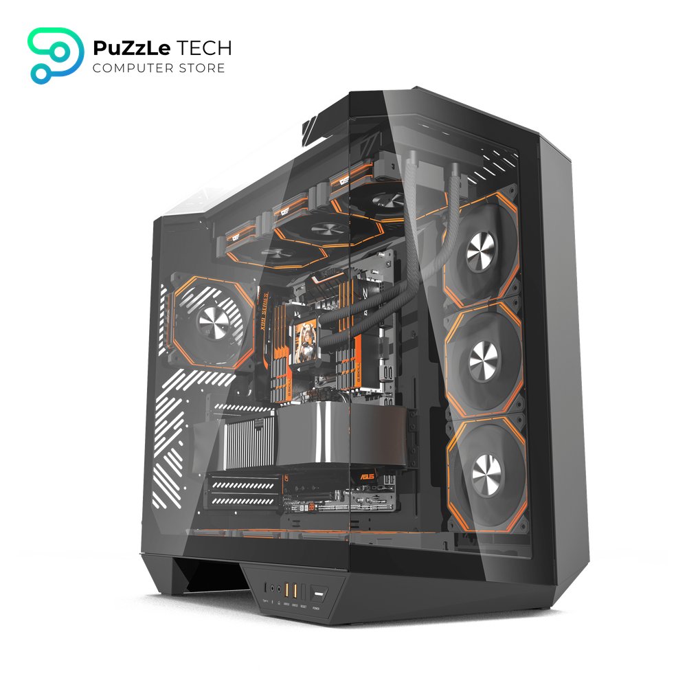 DarkFlash DY470 ATX PC Case Black +7 x DarkFlash INF34R 120MM PC Case Fan