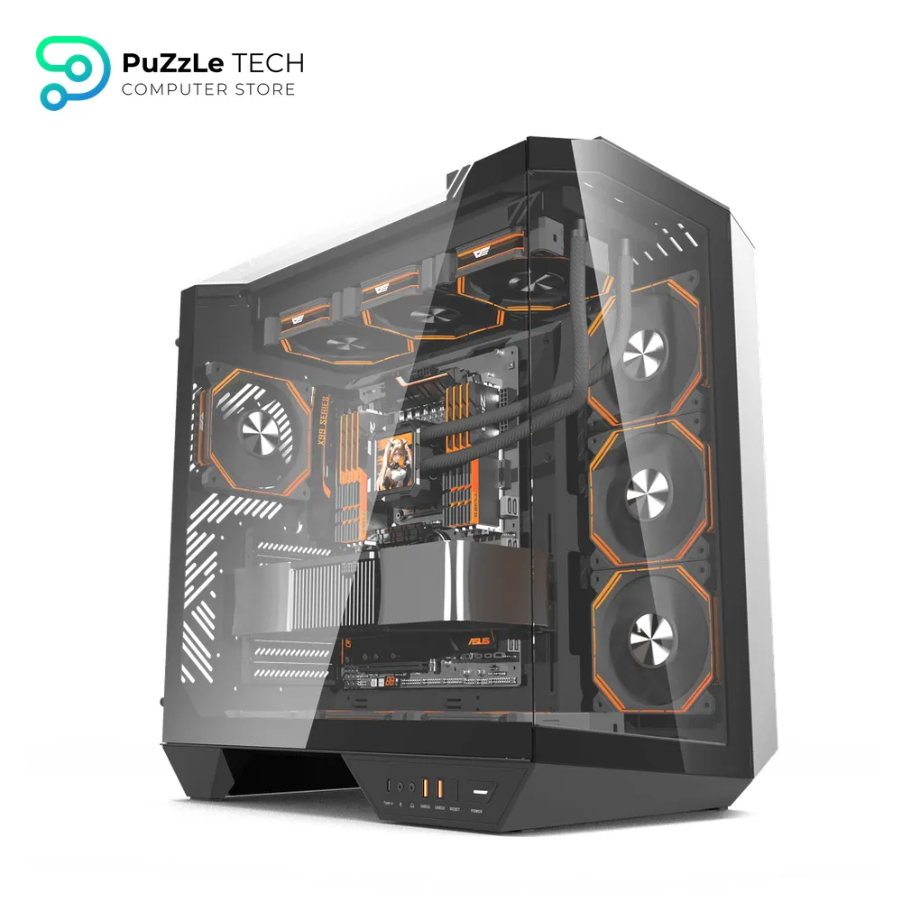 DarkFlash DY470 ATX PC Case Black +7 x DarkFlash INF34R 120MM PC Case Fan