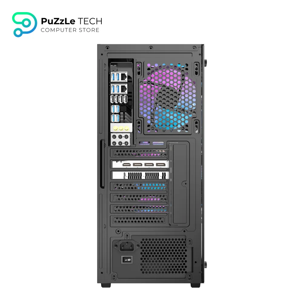 DarkFlash A305 ATX PC Case 4FAN CL6 + PSU GP650 +80 BRONZE - Black 6