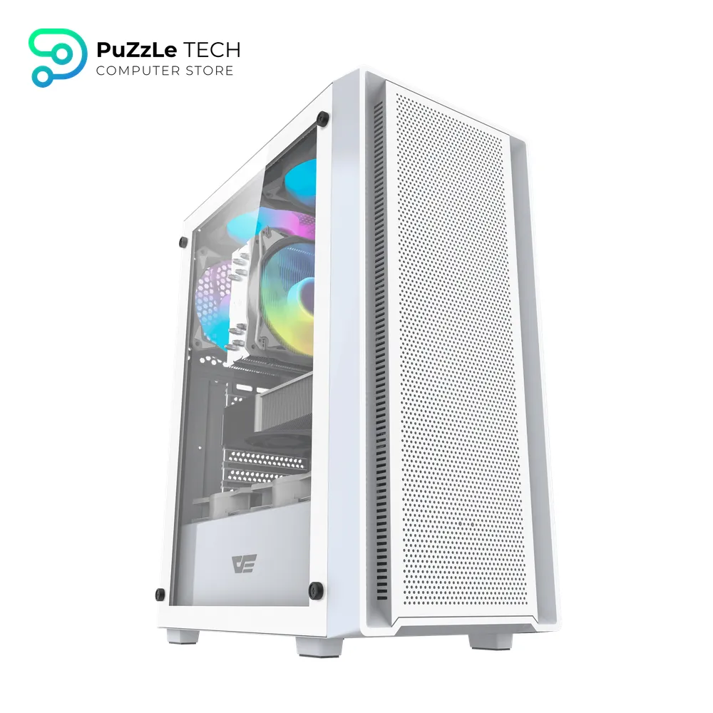 DarkFlash A305 ATX PC Case 4FAN CL6 + PSU GP650 +80 BRONZE - White 5