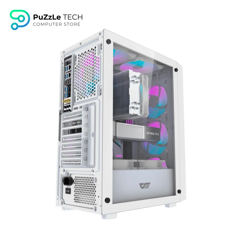 DarkFlash A305 ATX PC Case 4FAN CL6 + PSU GP650 +80 BRONZE - White 6