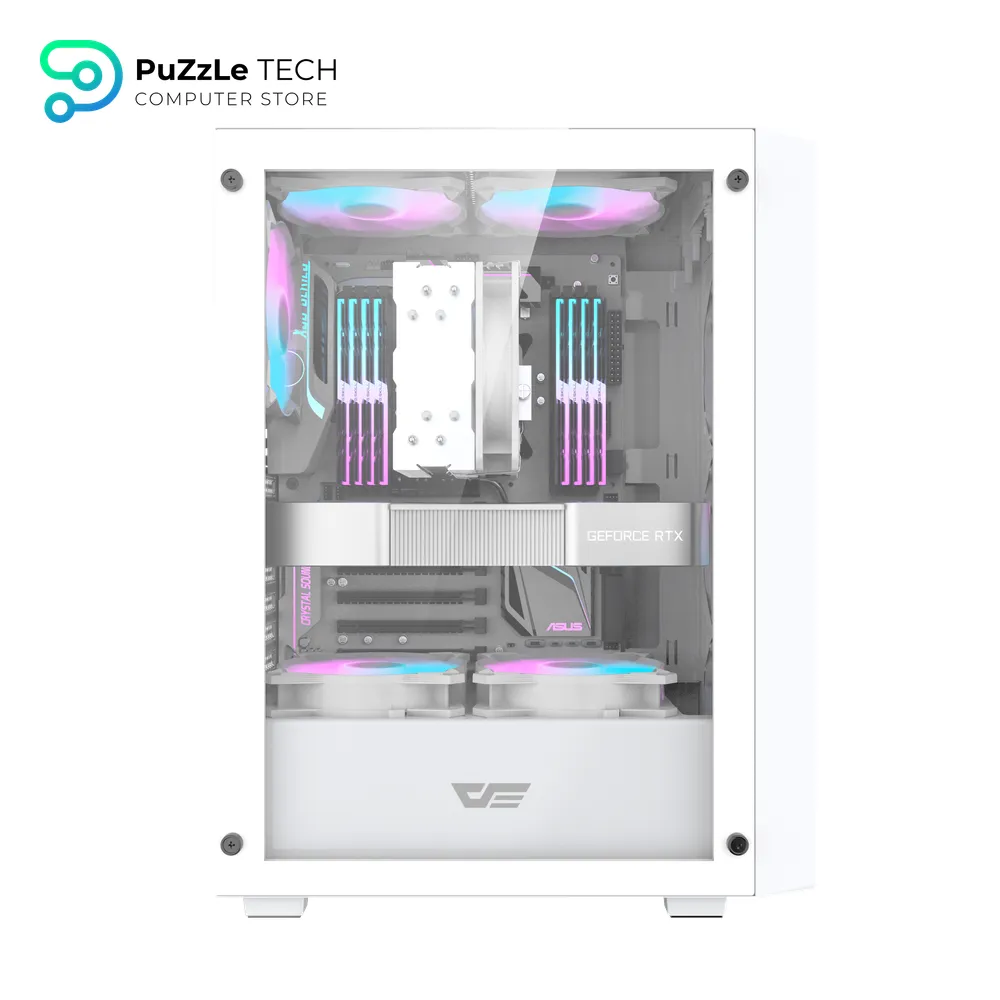 DarkFlash A305 ATX PC Case 4FAN CL6 + PSU GP650 +80 BRONZE - White 4