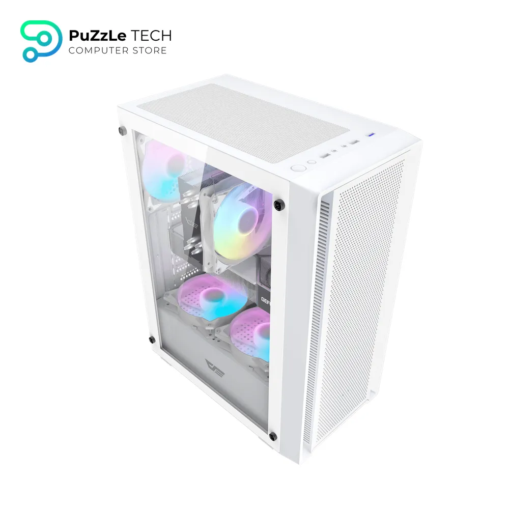 DarkFlash A305 ATX PC Case 4FAN CL6 + PSU GP650 +80 BRONZE - White