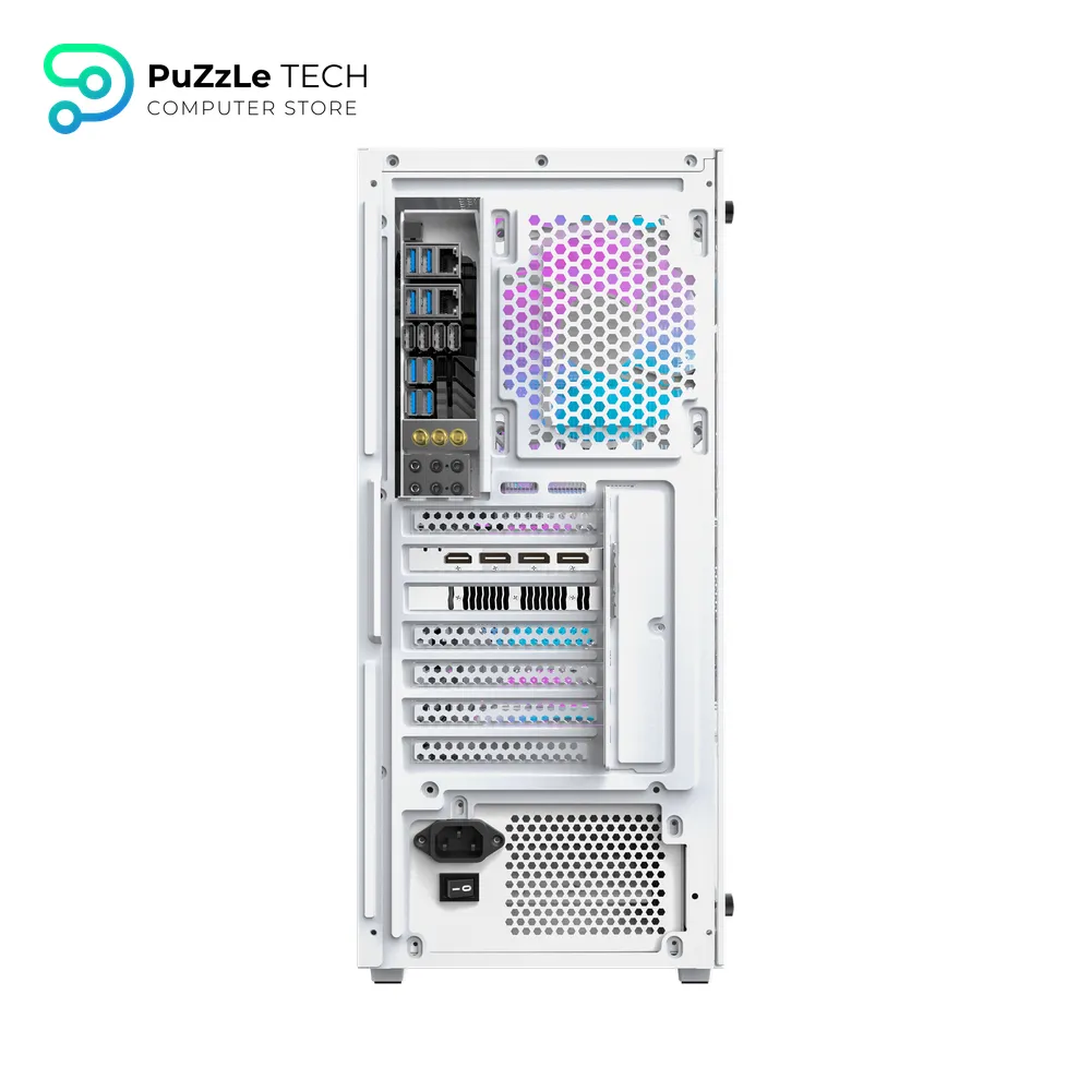 DarkFlash A305 ATX PC Case 4FAN CL6 + PSU GP650 +80 BRONZE - White 3