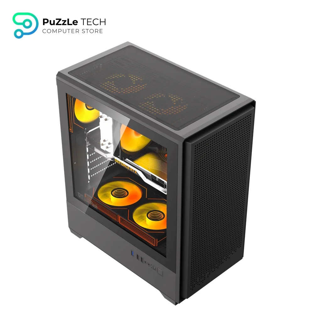 DarkFlash C365 Mesh E-ATX PC Case - 4 x CL6 Fans & 650W PSU  7