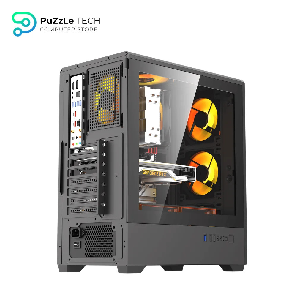 DarkFlash C365 Mesh E-ATX PC Case - 4 x CL6 Fans & 650W PSU  8