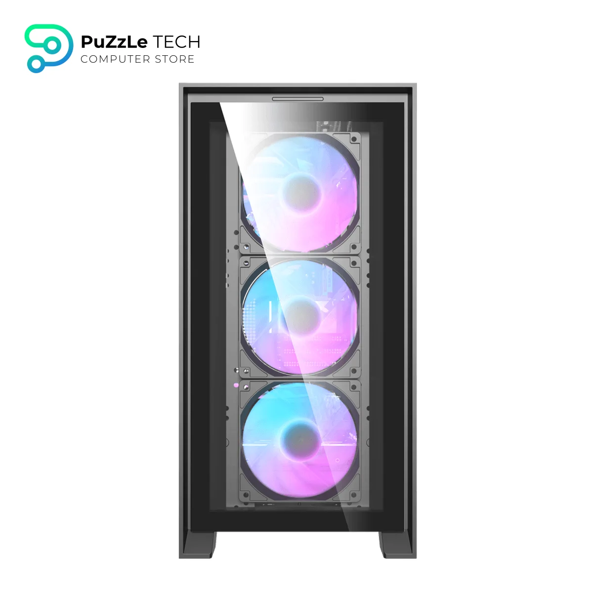DarkFlash DRX90 ATX PC Case 4FAN + PSU AIGO AT650W +80 BRONZE - BLACK