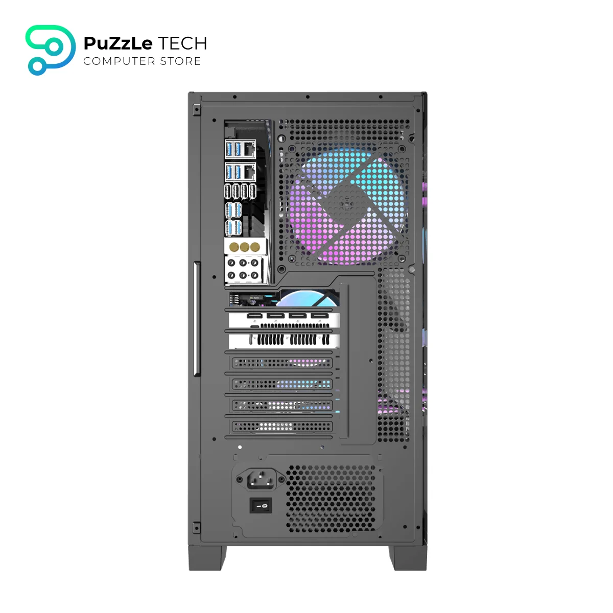 DarkFlash DRX90 ATX PC Case 4FAN + PSU AIGO AT650W +80 BRONZE - BLACK 4