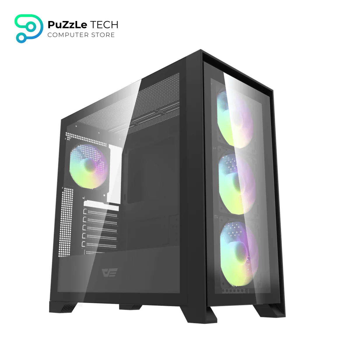DarkFlash DRX90 ATX PC Case 4FAN + PSU AIGO AT650W +80 BRONZE - BLACK 3